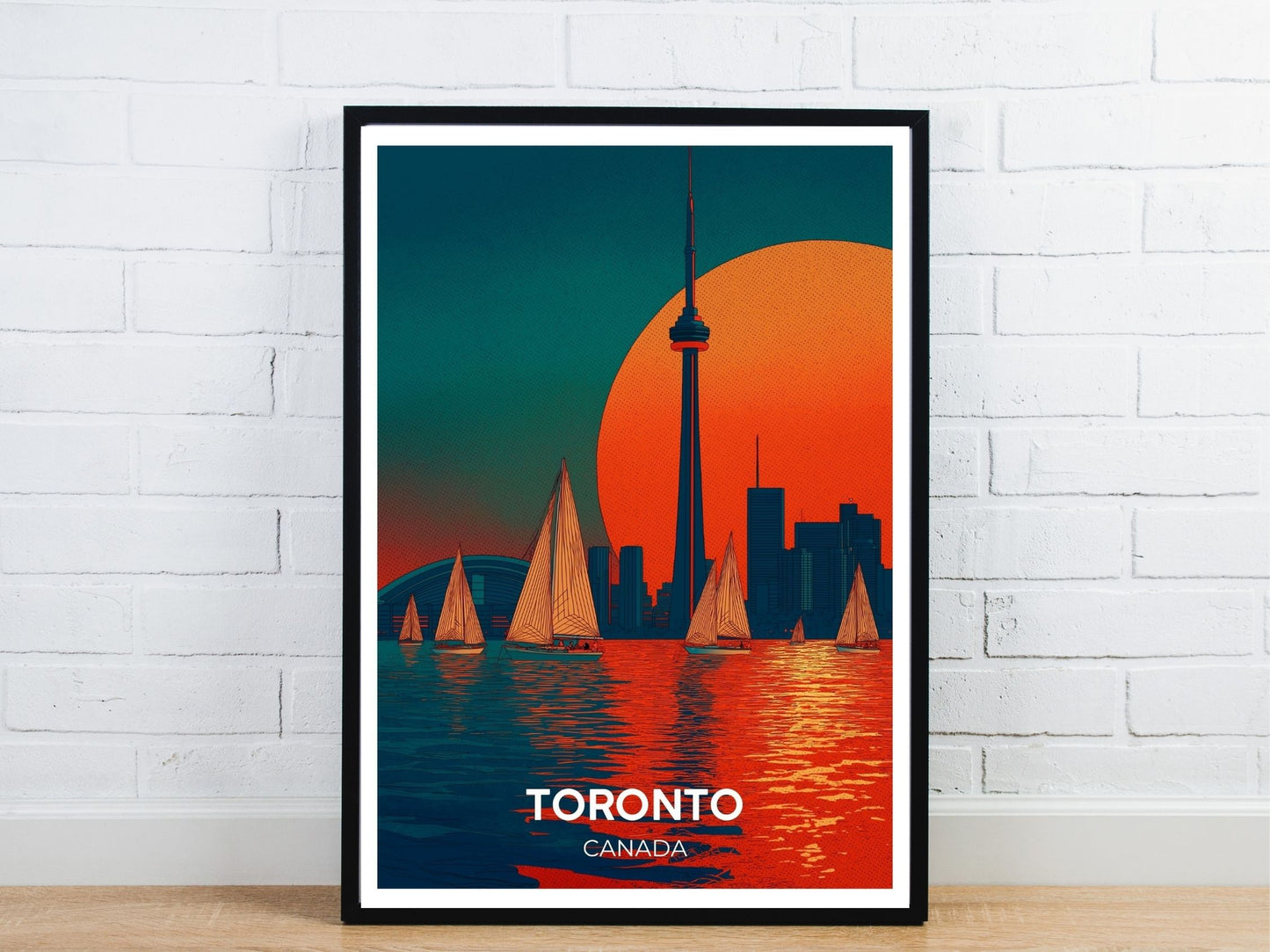 Minimal Toronto Canada travel art poster – Atlas Prints