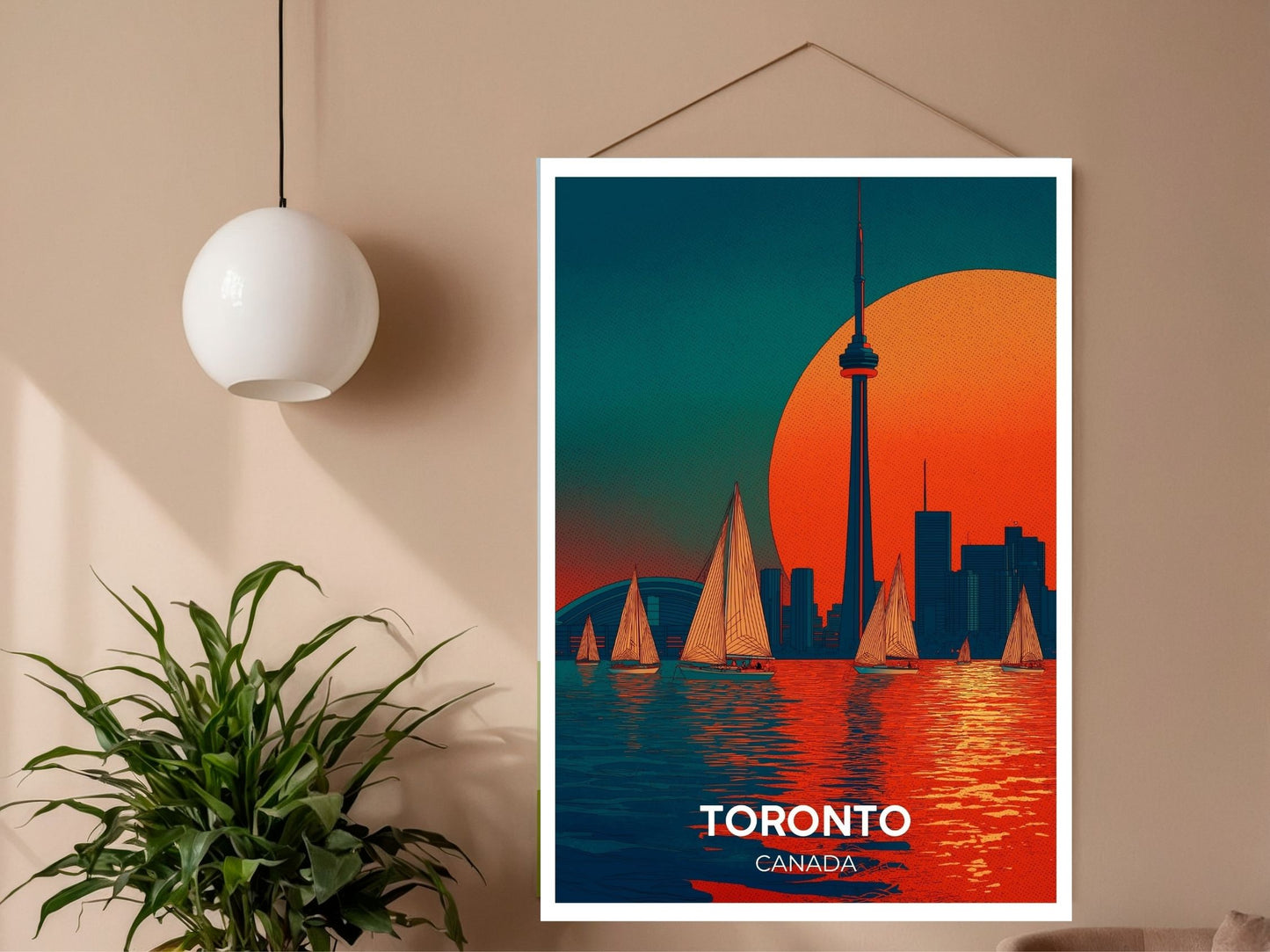 Close-up of Toronto Canada travel poster matte texture – Atlas Prints