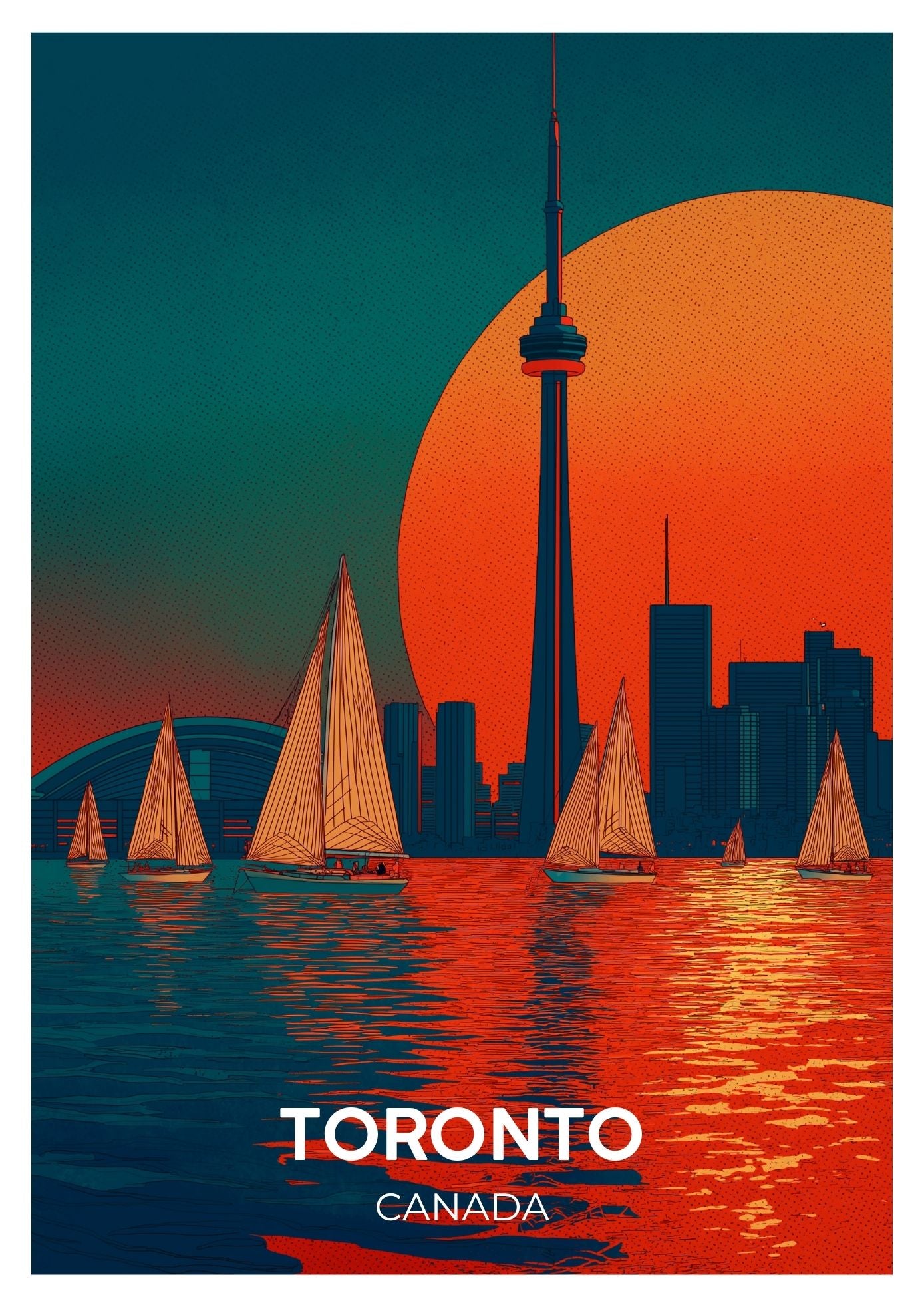 Vintage Toronto Canada travel poster wall art print – Atlas Prints