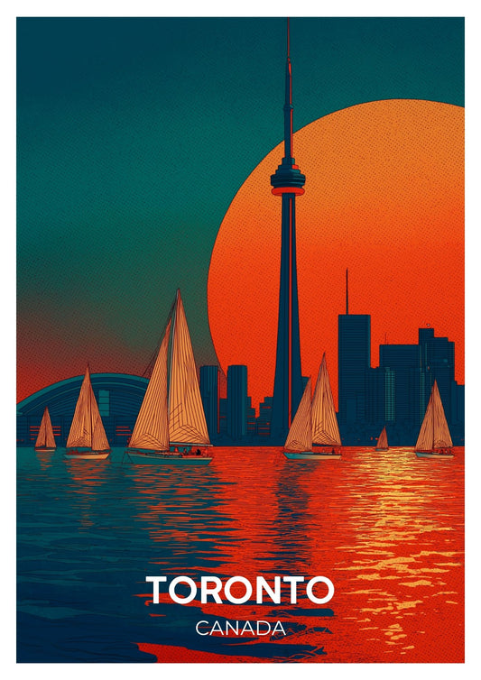Vintage Toronto Canada travel poster wall art print – Atlas Prints