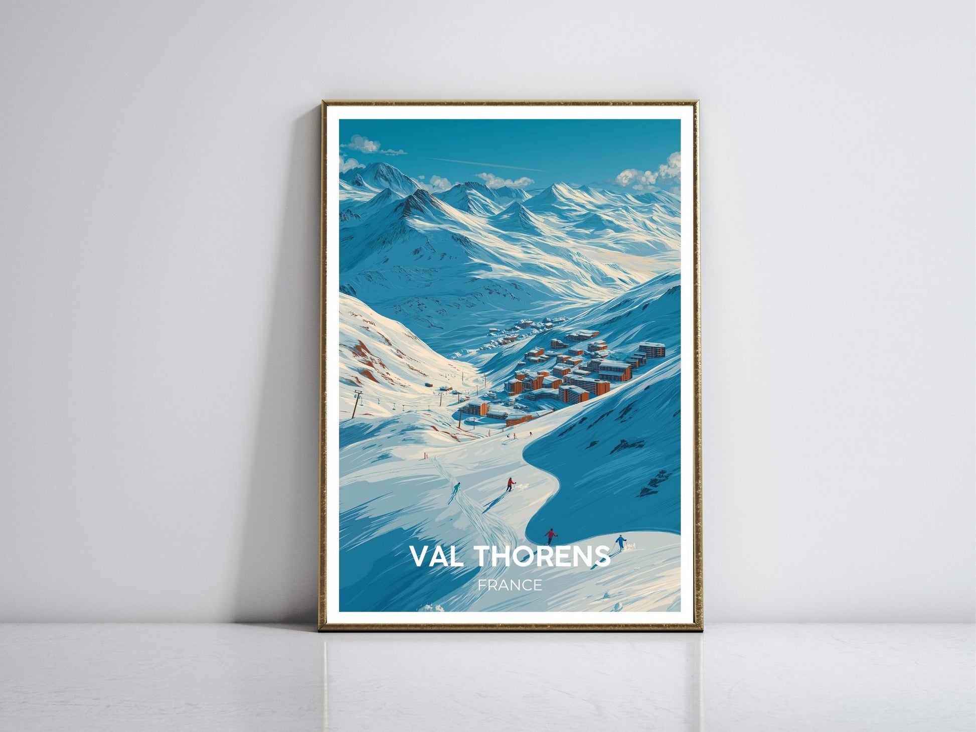Val Thorens France framed vintage travel poster – Atlas Prints