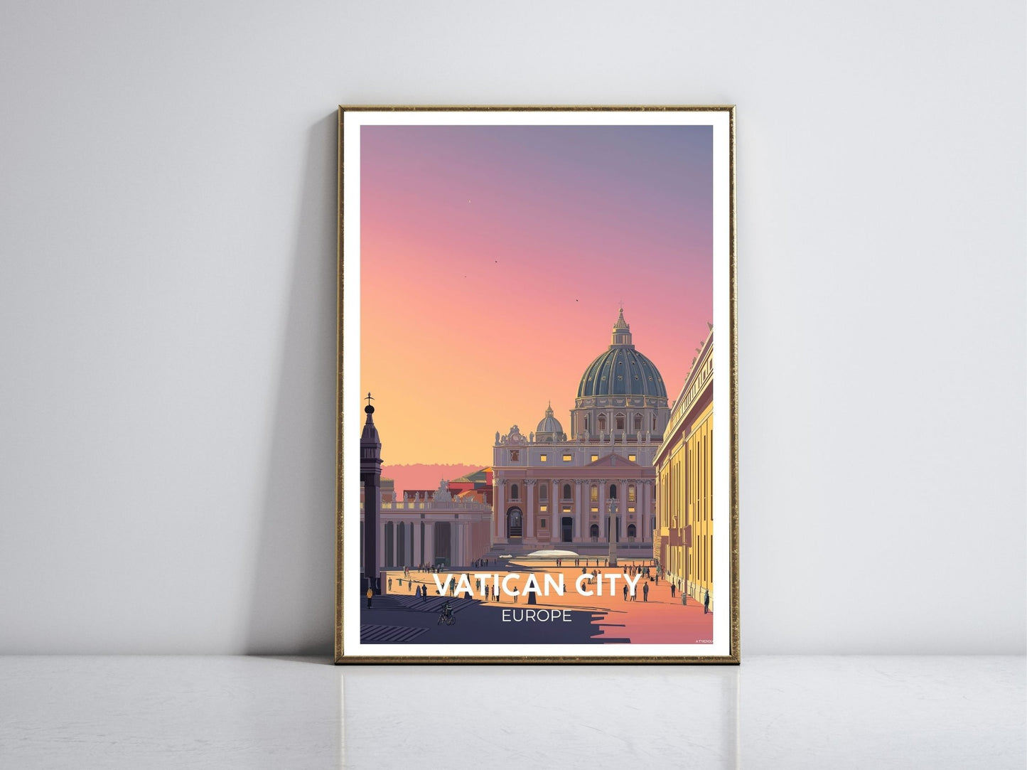 Vatican City framed vintage travel poster – Atlas Prints