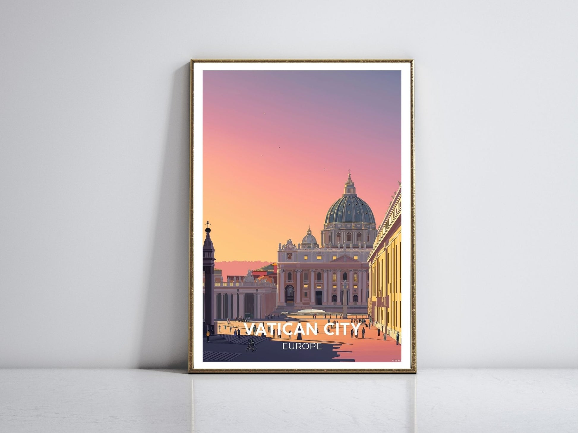 Vatican City framed vintage travel poster – Atlas Prints