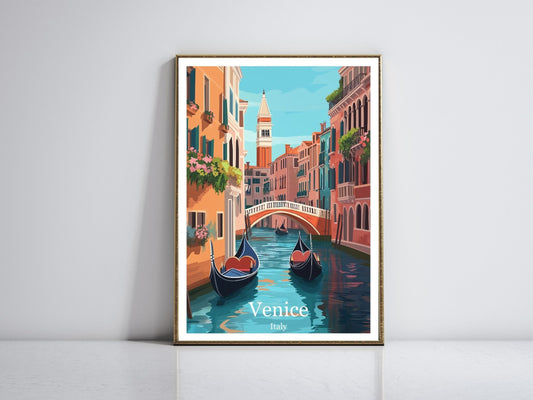 Venice Italy framed vintage travel poster – Atlas Prints