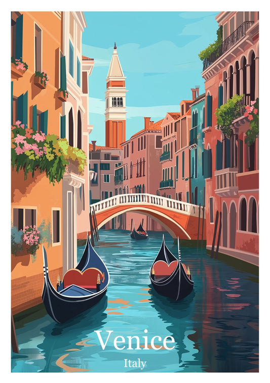 Vintage Venice Italy travel poster wall art print – Atlas Prints