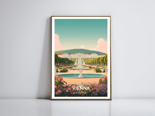 Vienna Austria framed vintage travel poster – Atlas Prints