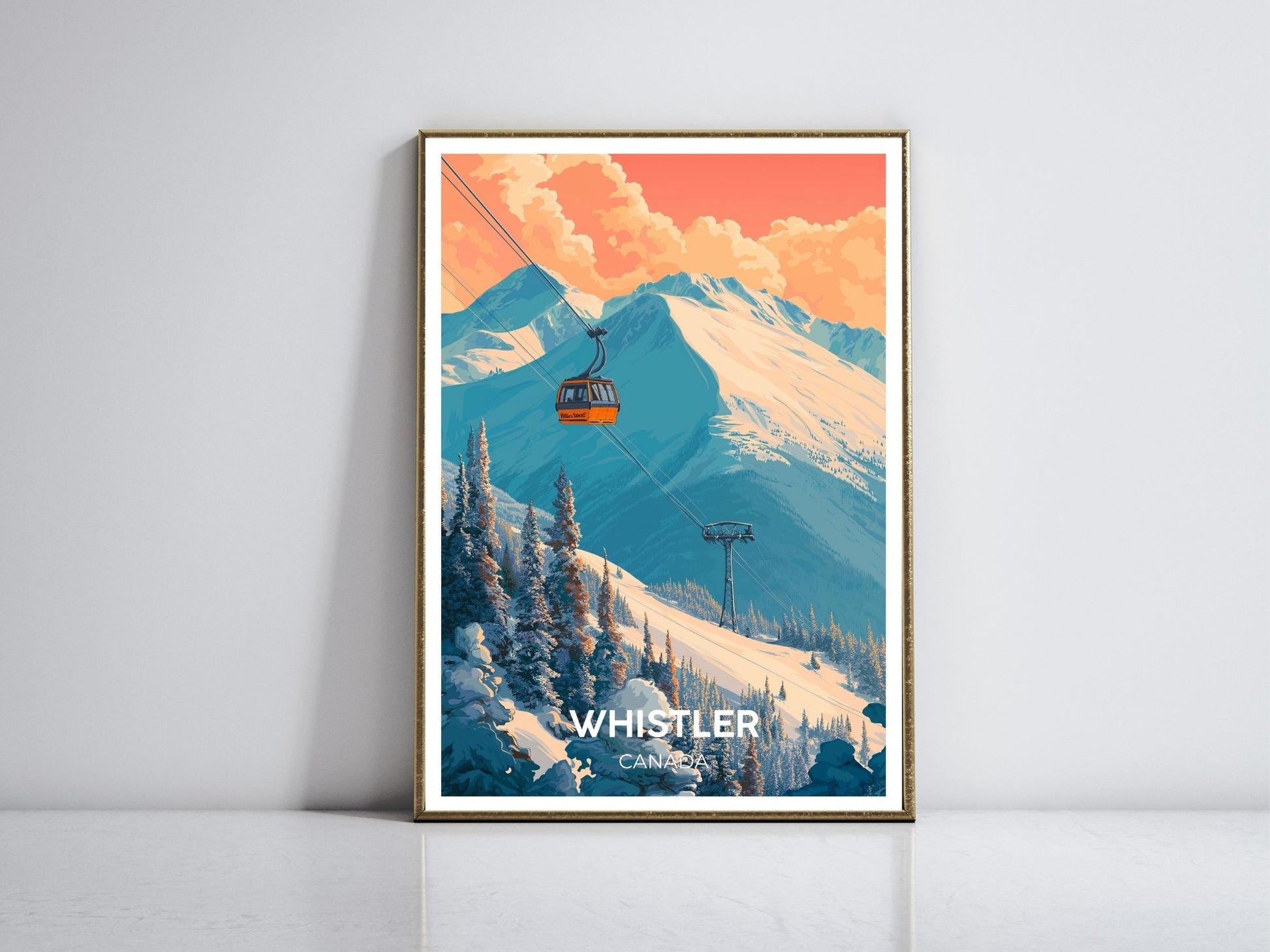 Whistler Canada framed vintage travel poster – Atlas Prints