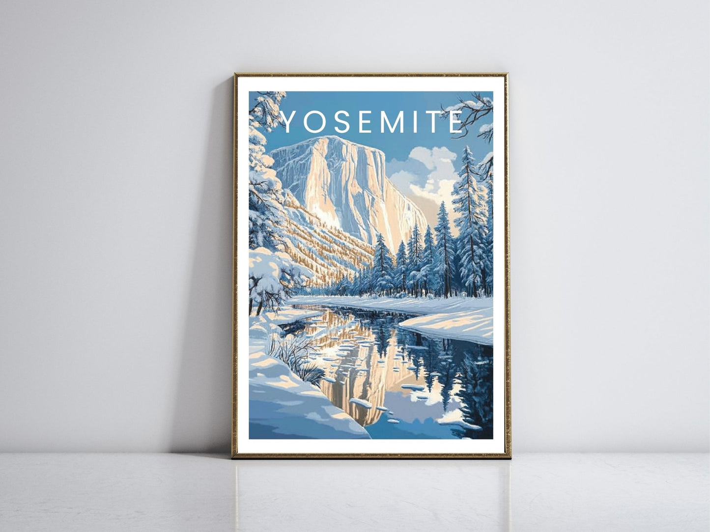 Yosemite National Park framed vintage travel poster – Atlas Prints